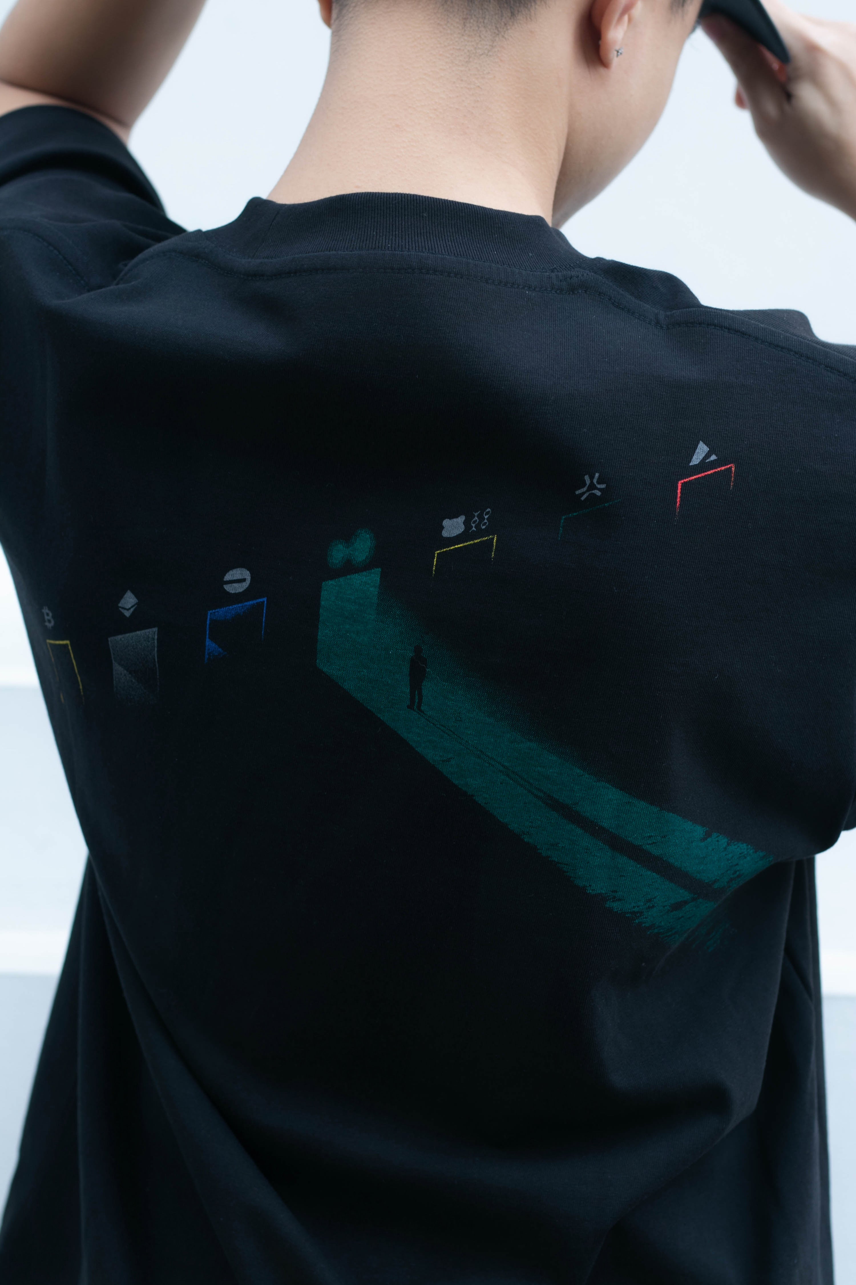 B. BayN Collab Tshirt - Black