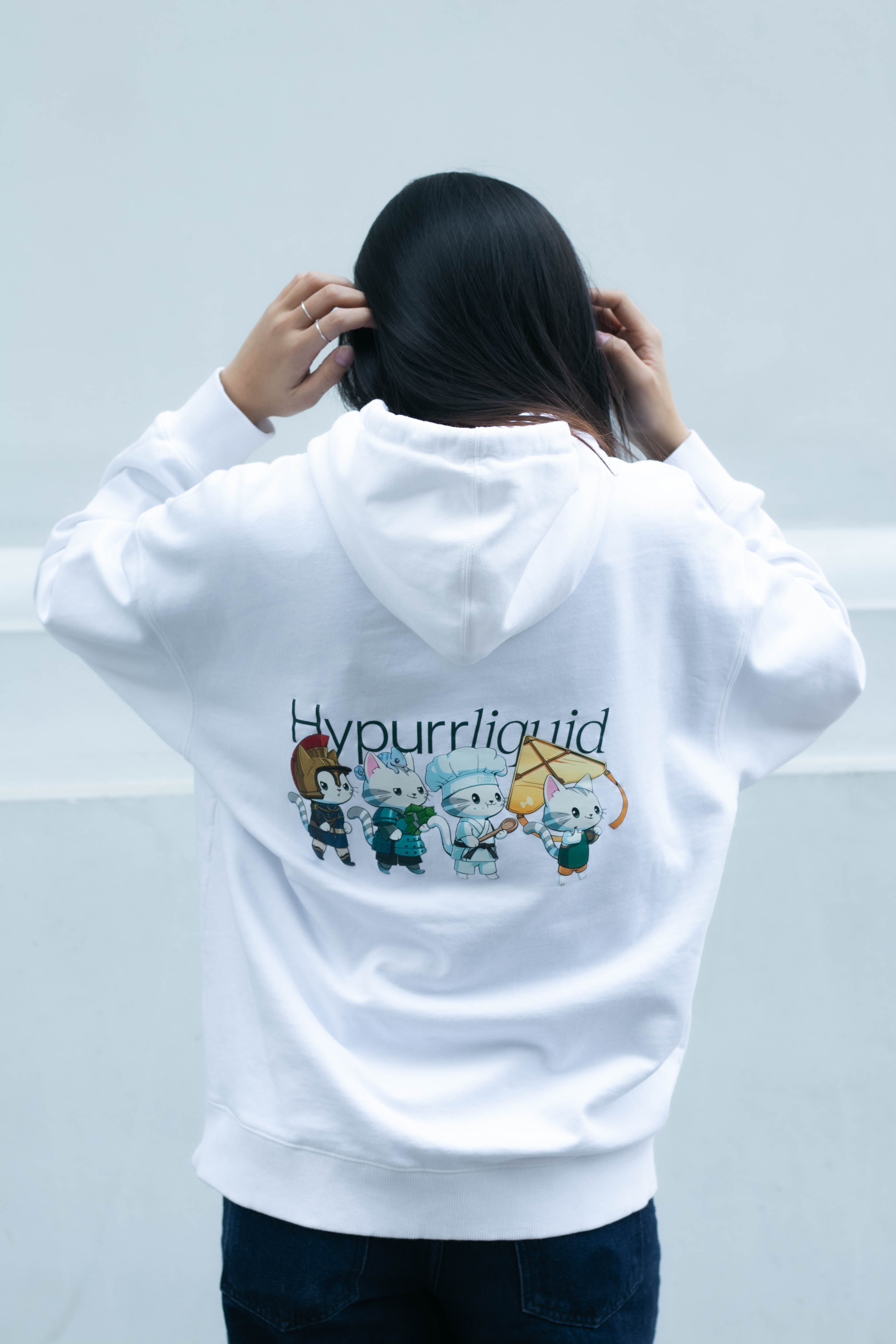 E. Autumn White Purr Hoodie