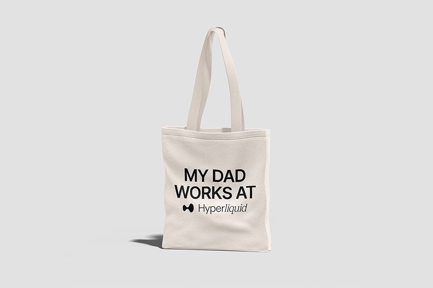 My dad works at HL Zipper Tote Bag - White